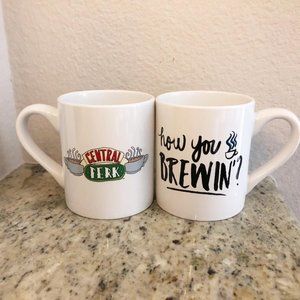 ☕️Set of FRIENDS Central Perk 2-Sided Mugs ☕️